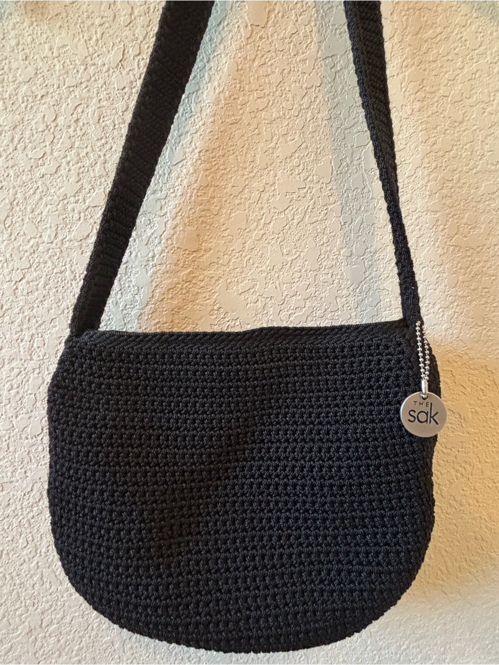 The Sak Black Crochet Crossbody Bag